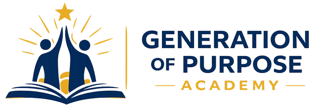 transparent side logo generation of purpose academy
